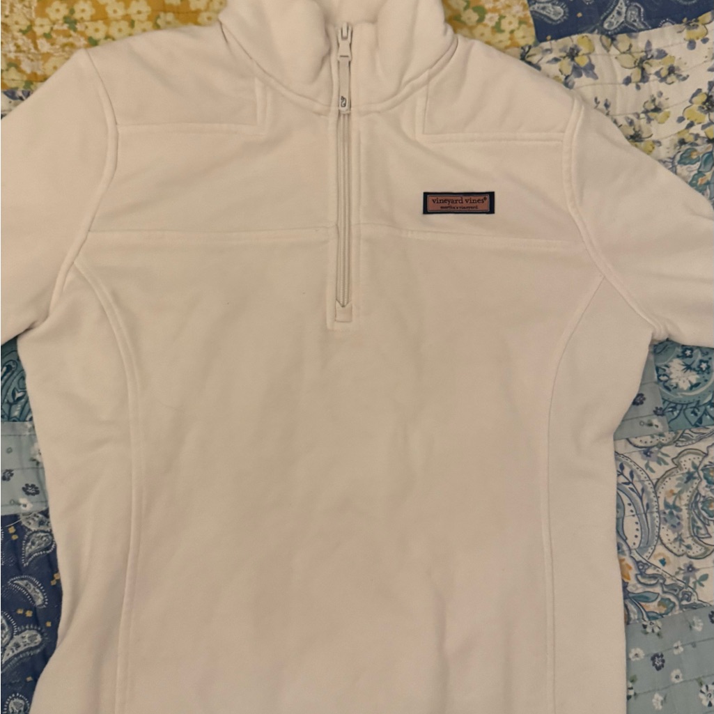 Vineyard Vines Women's White Zip Up